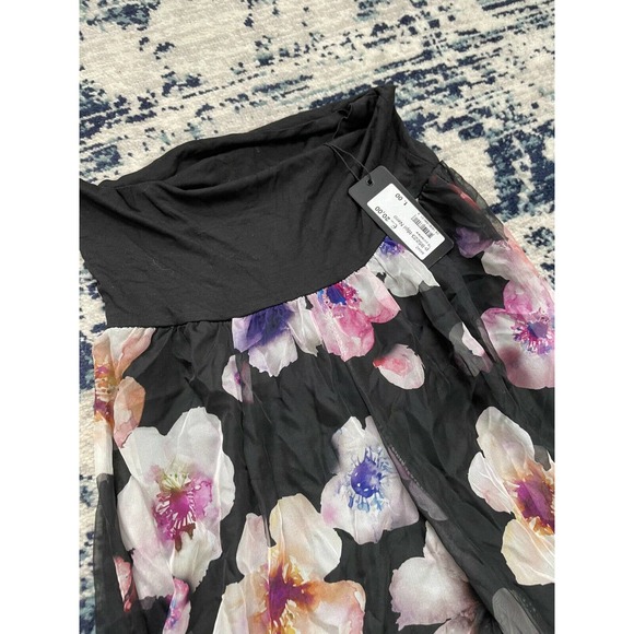 Pittarello Floral Printed Pants Modern Chic Regular Fit Stylish Nero T6 NWT - Picture 5 of 7